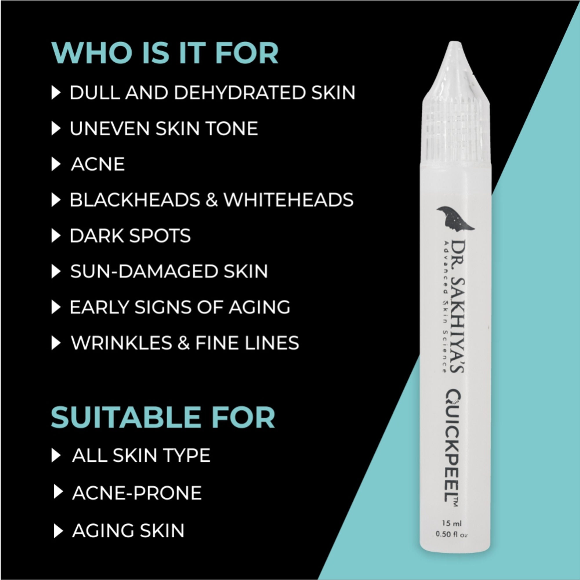 Dr.Sakhiya AHA 30% + BHA 2% Peeling Solution Home-Based Quick Peel for Hydrating & Glowing Skin - Distacart