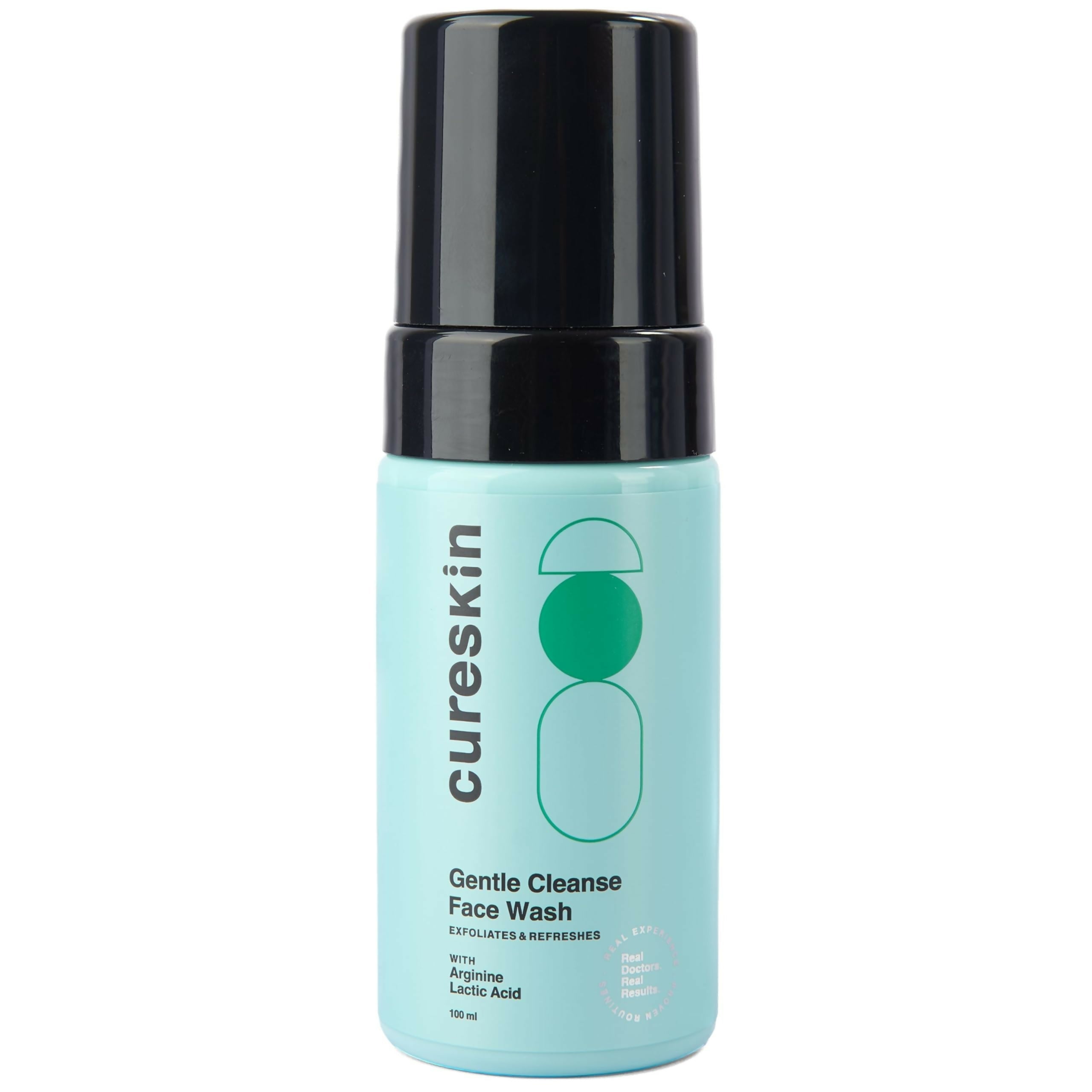 Cureskin Gentle Cleanse Brightening Face Wash with Lactic Acid AHA Foam