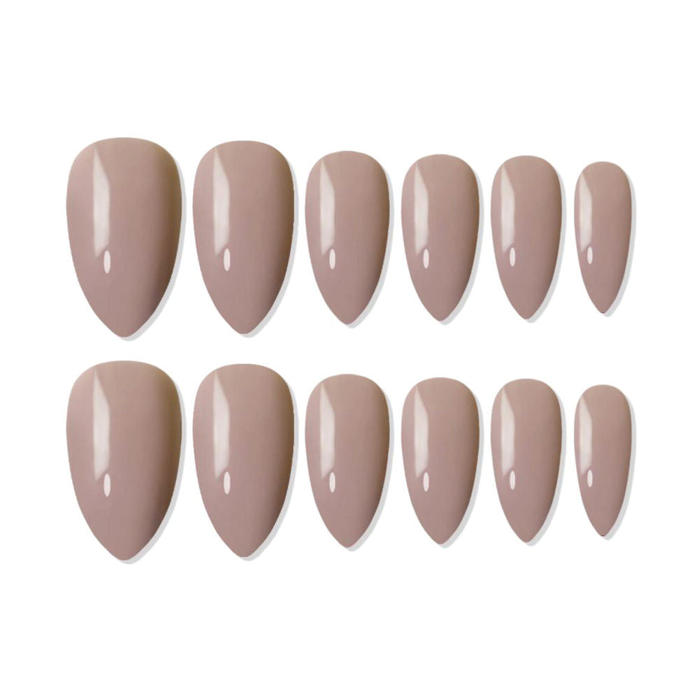 shills professional reusable press on nails almond spn615