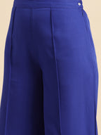 Sangria Women Dyed Tiered Kurta with Palazzos
