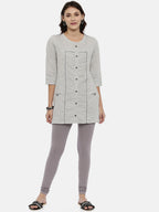 Souchii Grey Solid Slim-Fit Churidar-Length Leggings - Distacart