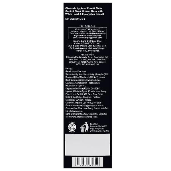 Avon Clearskin Pore & Shine Control Black Mineral Mask