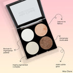 Miss Claire Bronze & Highlighter Makeup Studio Palette - 4