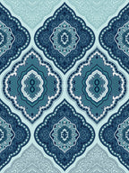 Dreamscape Blue & Turquoise Blue 140 TC Pure Cotton Bedsheet with Pillow Covers - Distacart