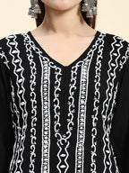 HOUSE OF KARI Ethnic Motifs Embroidered Chikankari Straight Kurta