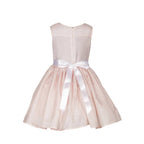 Asmaani Baby Girl's Peach Color Satin Knee Length Frock (AS-DRESS-22007)