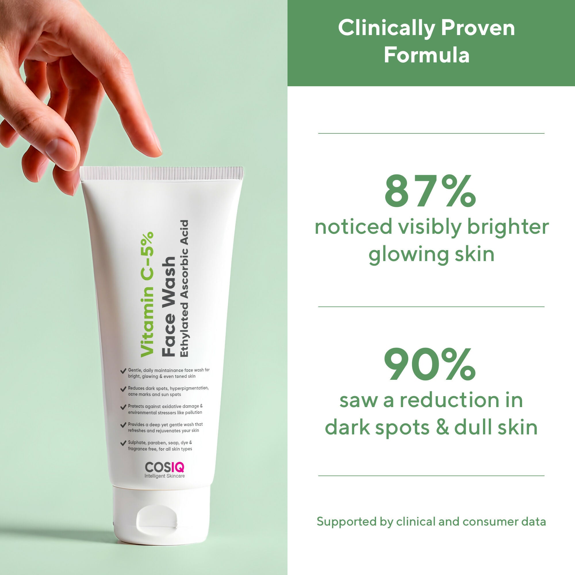 Cos-IQ Vitamin C-5% Brightening and Glow Face Wash