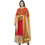 A R Silk Orgenza Gota patti Fancy Dupatta Color Musturd Dupatta or Chunni