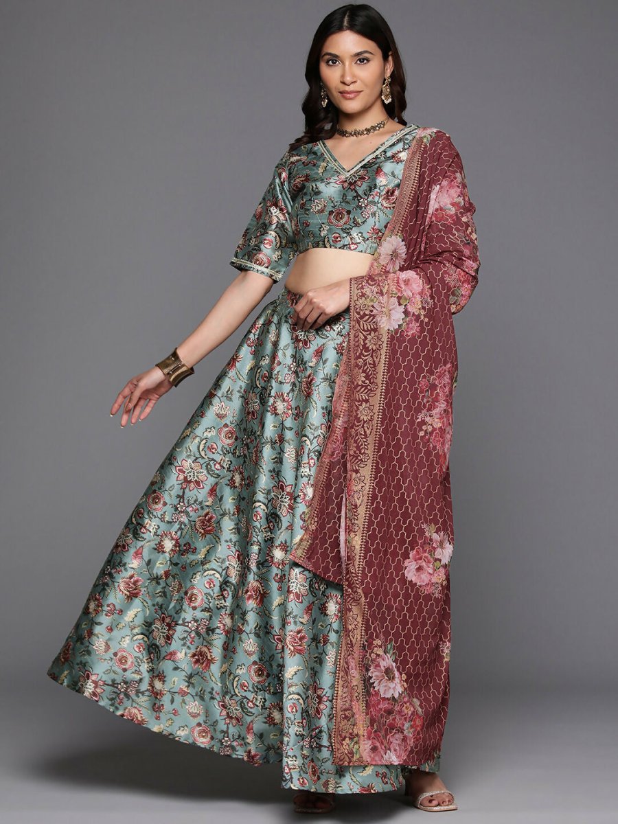 Ahalyaa women's wear Traditional wear lehenga choli - Green