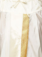 Sethukrishna Men Cream & Golden Solid Dhoti - Distacart