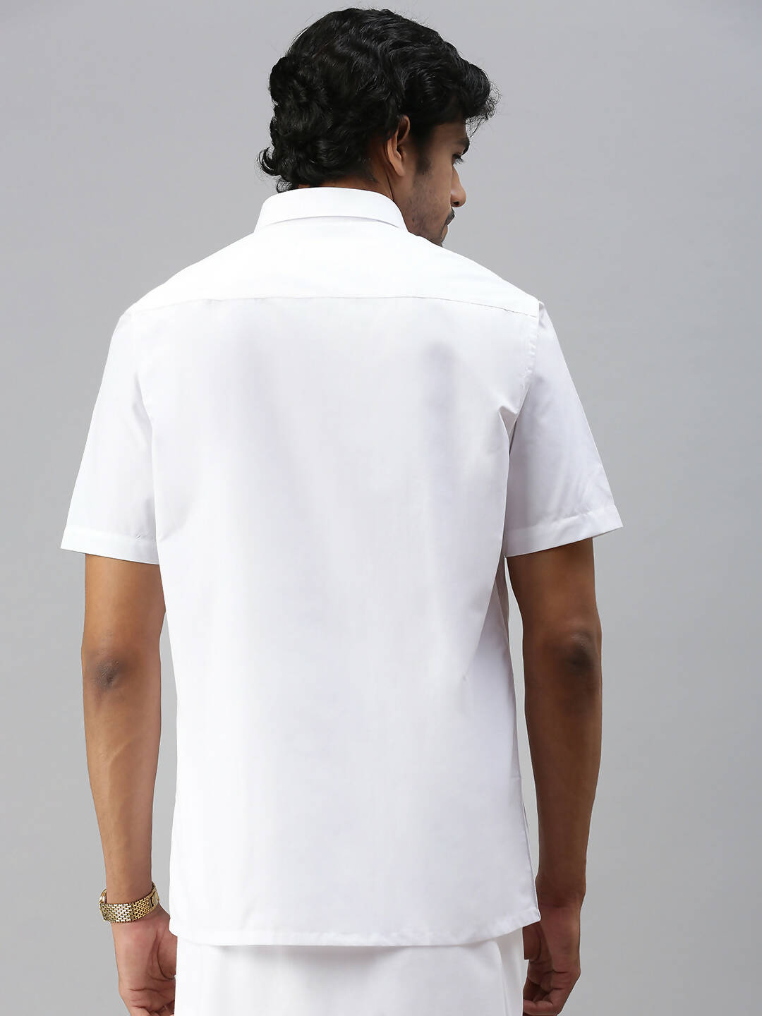 Ramraj Cotton Mens Half Sleeve White Shirt Plus Size - Soft Touch Cotton