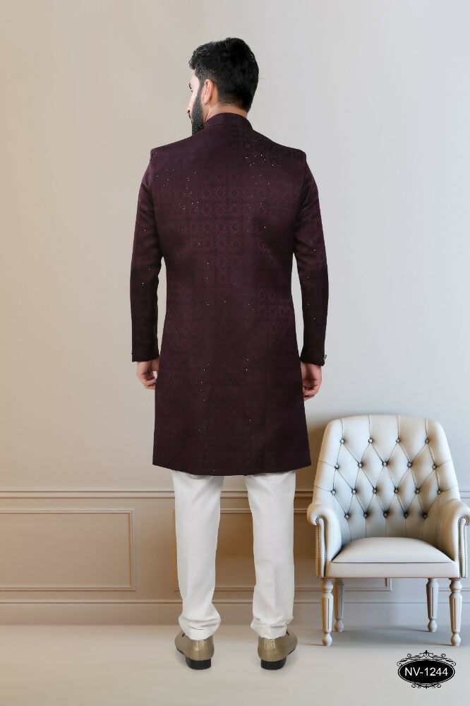 Joban Fashion Men's Wine TR Kurta with Pyjama