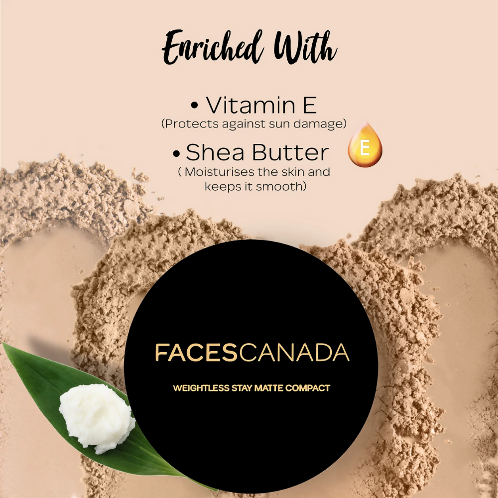 Faces Canada Compact Powder - Face Powder with SPF 20 - Natural Almond 06 - Distacart