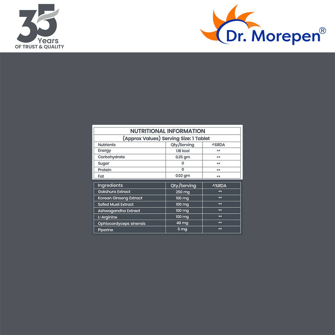 Dr. Morepen Testo Boost Tablets - Distacart