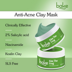 Bake Kiss The Frog Anti Acne Clay Mask With 2% Salicylic Acid & Niacinamide