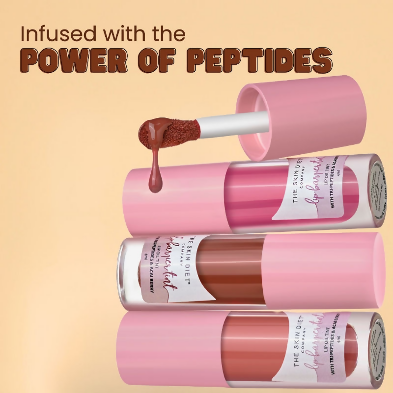 The Skin Diet Company Lip Barrier Tint High Shine Gloss Oil - Fall Brown