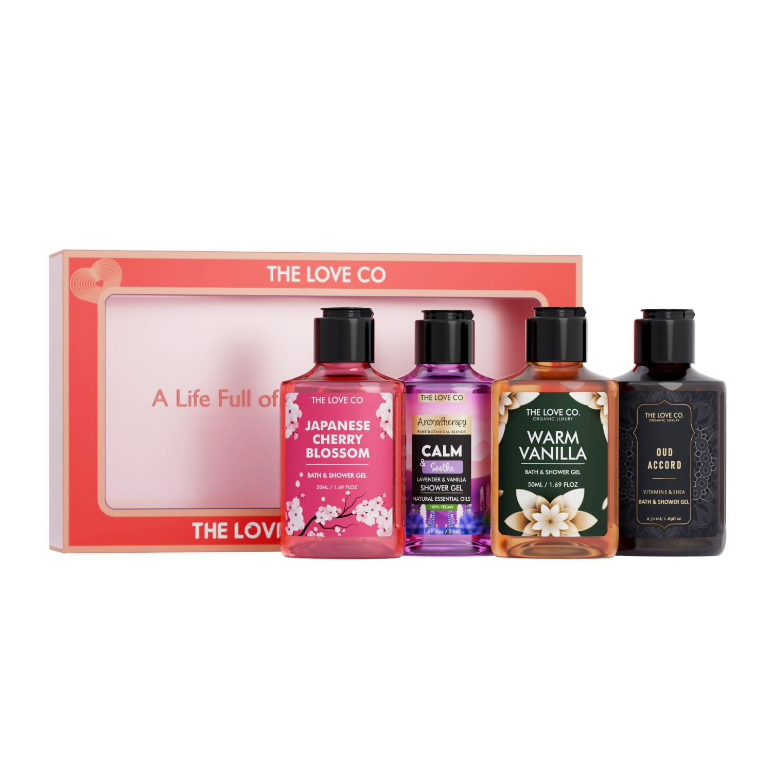 The Love Co. Gift Kits Collection Indulge In Shower Gels Opulent Bathing Experience