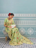 Shree Shyam Fashion Sea Green Silk Saree - Distacart