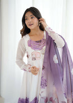 Joban Fashion Onion Pink Kurta Set Organza Sequin Embroidery Work - Distacart