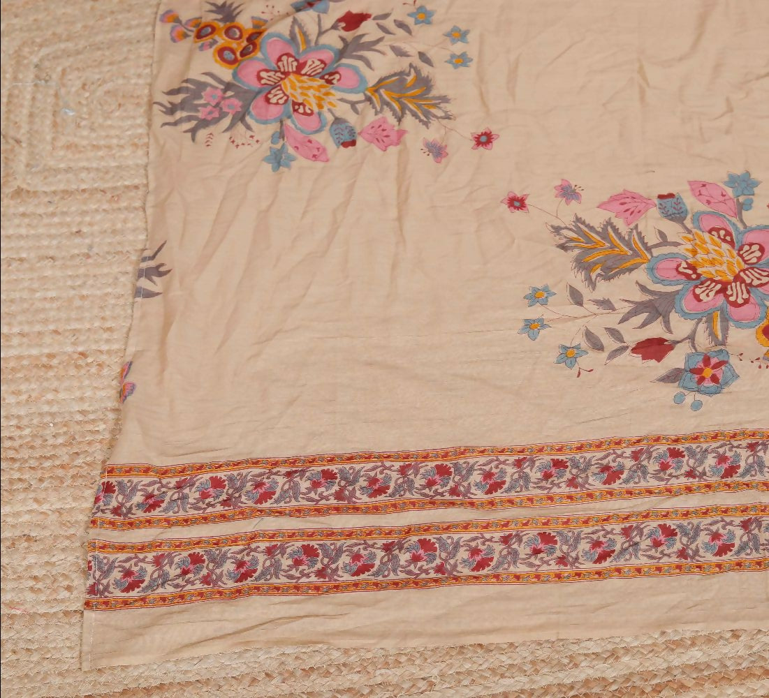 Miravan Womens Multicolor Floral Printed Pure Cotton Kurta And Palazzo With Dupatta Set - Distacart