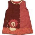 Mhyssa Amara Lion Patch Sleeveless A-line Maroon Frock