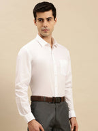 Ramraj Cotton Mens Full Sleeve White Shirt Plus Size - Cool Cotton