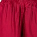 PAVONINE Maroon Color Golden Printed Rayon Fabric Sharara For Women & Girls - Distacart
