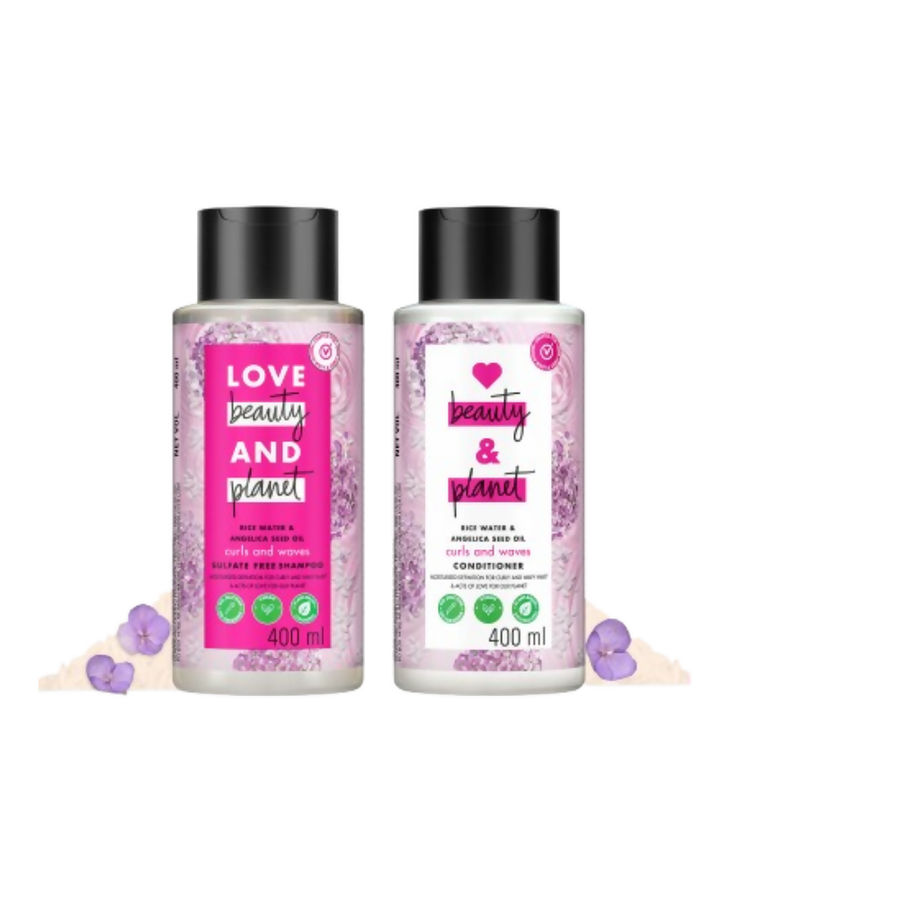 Love Beauty And Planet Rice Water & Angelica Curl Care Combo