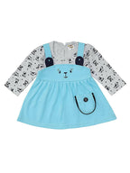 NammaBaby Baby Girl's A-Line Mini Frock Dress - Blue Grey