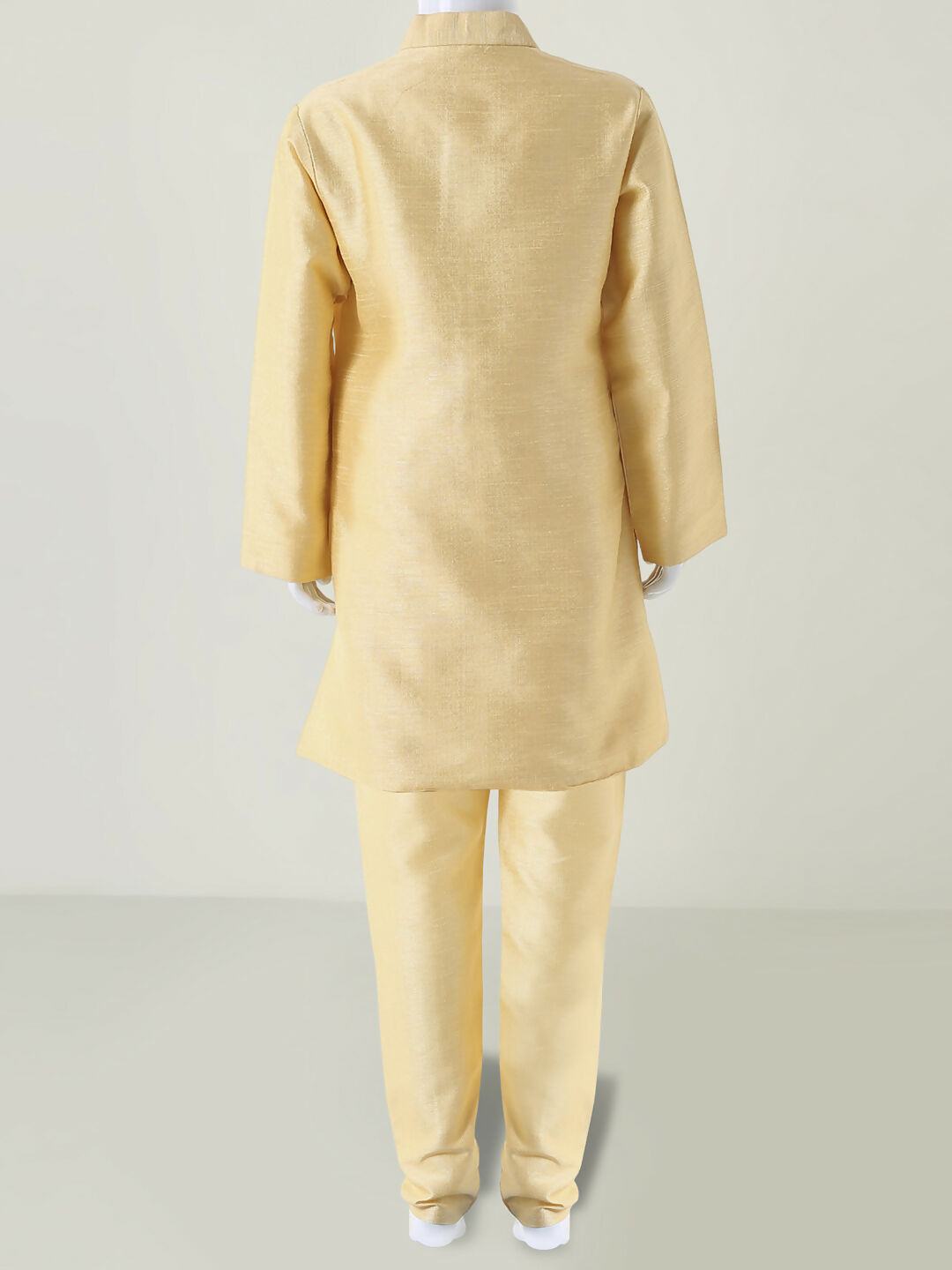 Joban Fashion Kids Island Elegant Box Sequence work Nehru Jacket Full Sleeves Kurta, Pyjama Set - Golden - Distacart