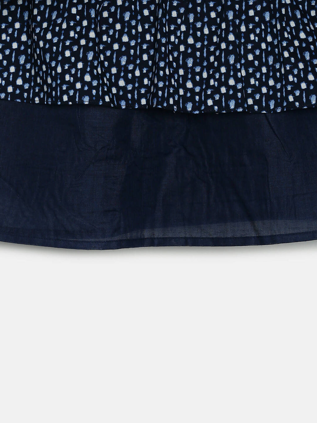Manet Girls Cotton Frill Sleeve Frock Flower Print - Blue