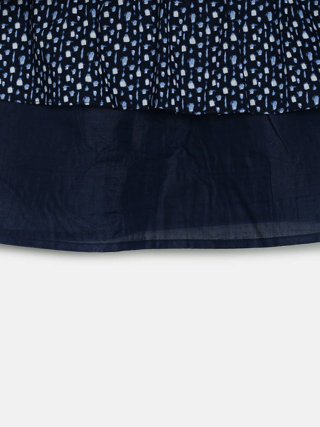 Manet Girls Cotton Frill Sleeve Frock Flower Print - Blue