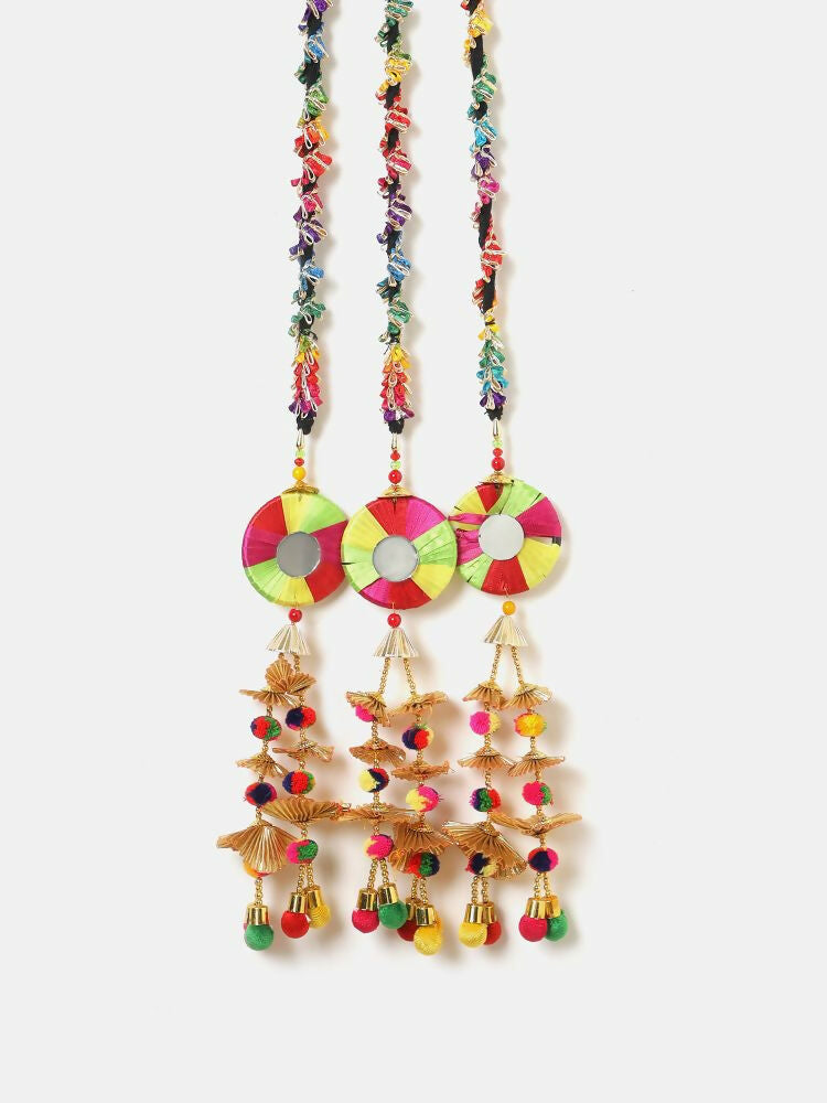 Ruby Raang Golden Work Parandi - Distacart