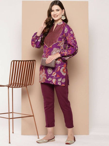 Ahalyaa Women's Traditional wear Tunic - Purple