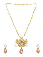 Natural Stones Earrings and Necklace set - Ruby Raang