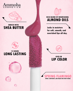 Ammoha Cosmetics Long-Lasting, Matte-Finished Spring Flamingo Color Liquid Lipstick