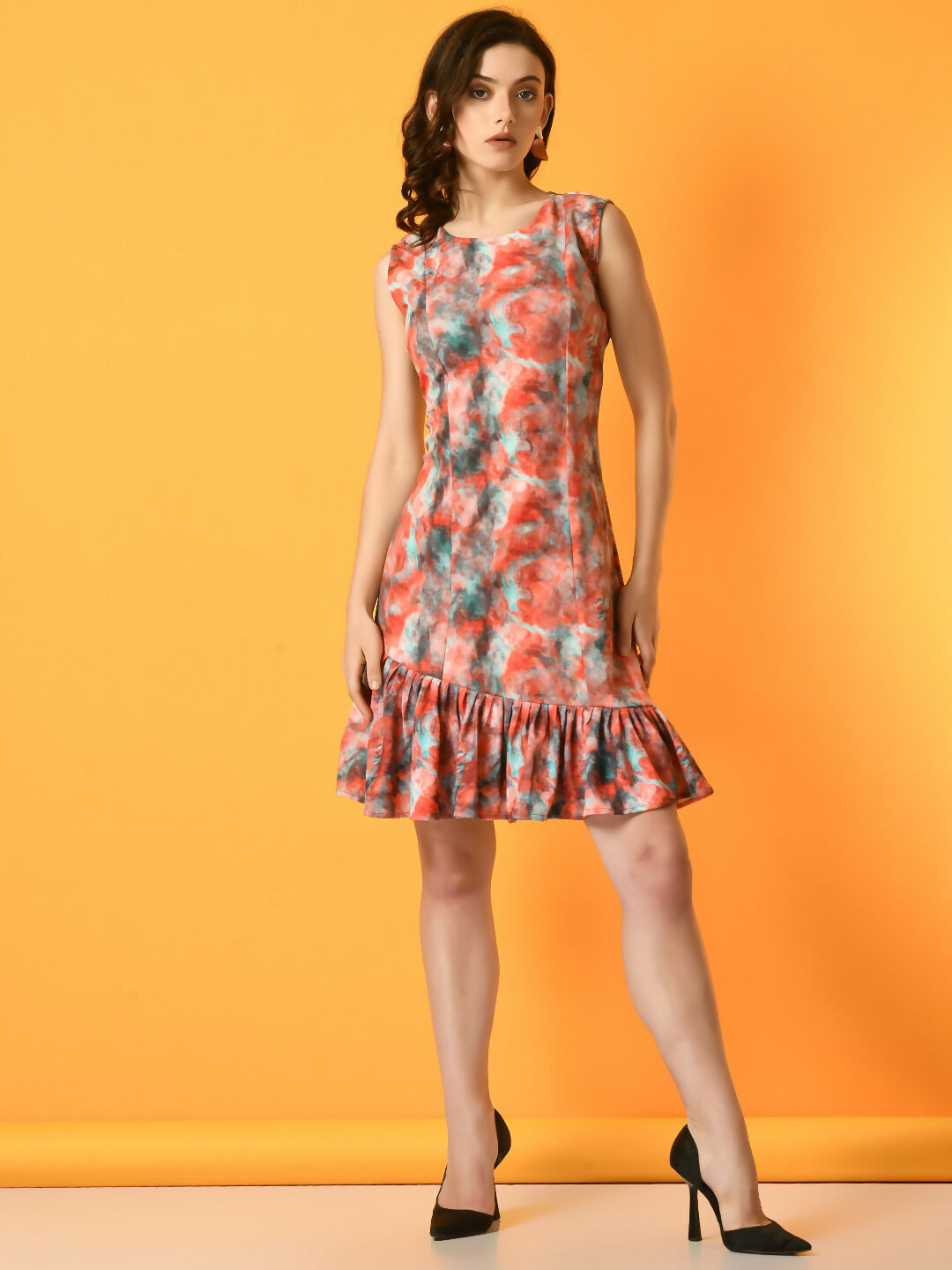 Myshka Women's Multi Printed Party Dress - Distacart