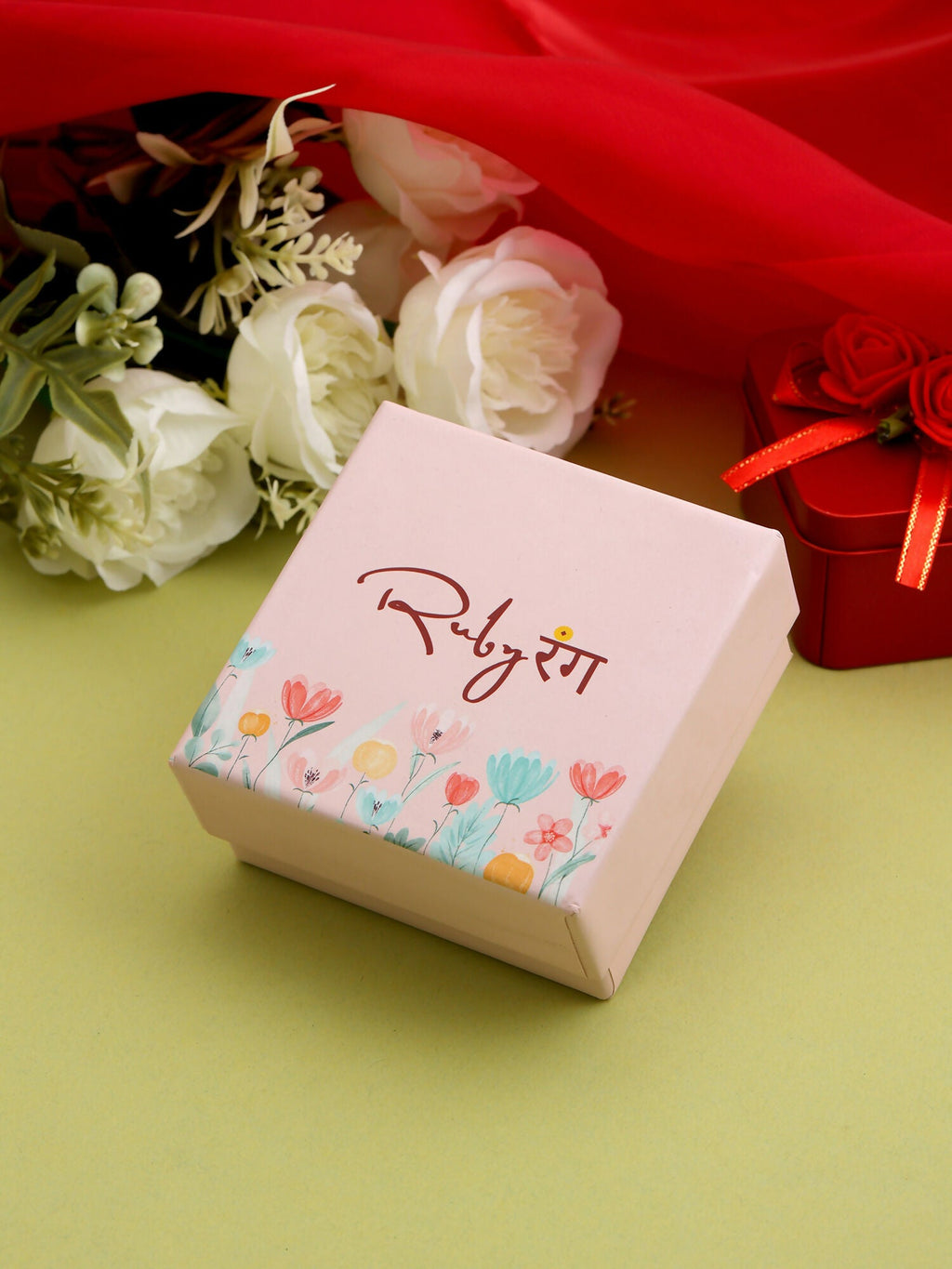 Ruby Raang Kundan Haath Phool - Distacart