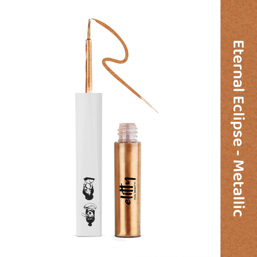 Elitty Rust Pop Color Metallic Finish Liquid Eyeliner - Eternal Eclipse (Rust)