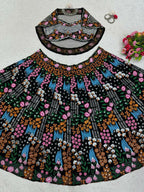 Jyoti Fashion Women's Multicolor Faux Georgette Sequins with Thread Embroidered Designer Lehenga Choli Set