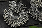 Mominos Fashion Johar Kamal Silver-Plated Chandbali Earrings For Women - Distacart