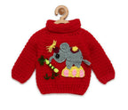Chutput Kids Woollen Hand Knitted Jumbo Sweater - Red