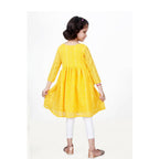 Akarshan viscose Lukhnowi Chikankari Anarkali kurta with Leggings - Yellow