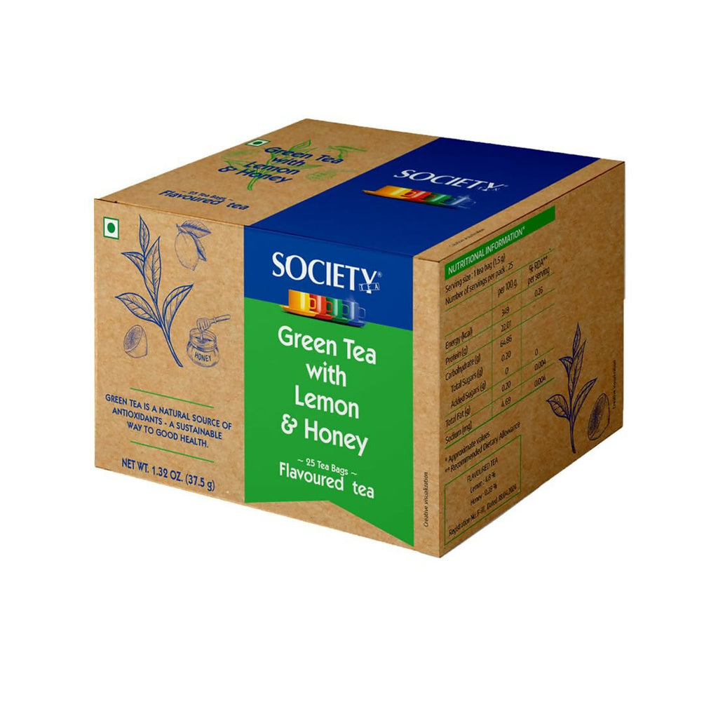 Society Green Tea with Lemon and Honey Flavoured Tea - Distacart