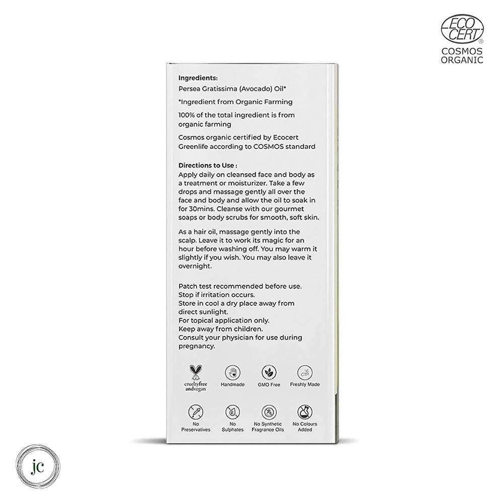 Juicy Chemistry Pure & Organic Avocado Cold Pressed Carrier Oil