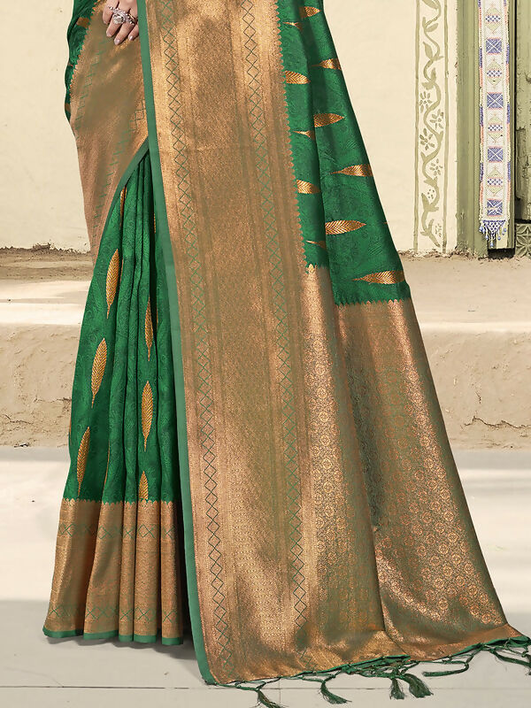 Shree Shyam Fashion Silk Green Saree - Distacart
