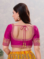 Joban Fashion Women Silk Purple Stitched Blouse