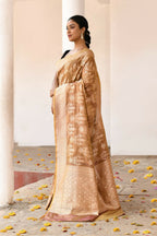 Joban Fashion Olive Pure Katan Pure Handloom Banarasi Silk Saree