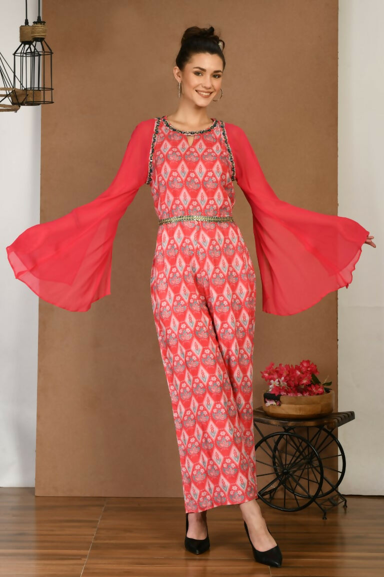 Joban Fashion Red Maslin Tunic