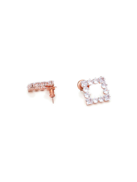 stone stud (Rose gold) - Ruby Raang
